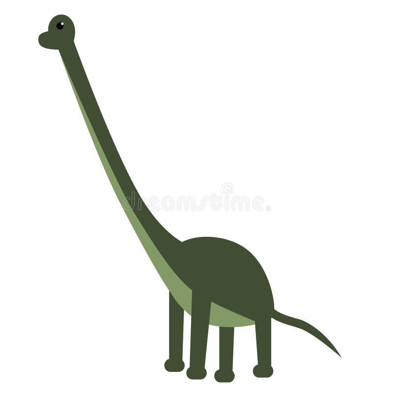 Ejemplo plano del Brachiosaurus en blanco libre illustration Ejemplo plano del Brachiosaurus en blanco libre illustration