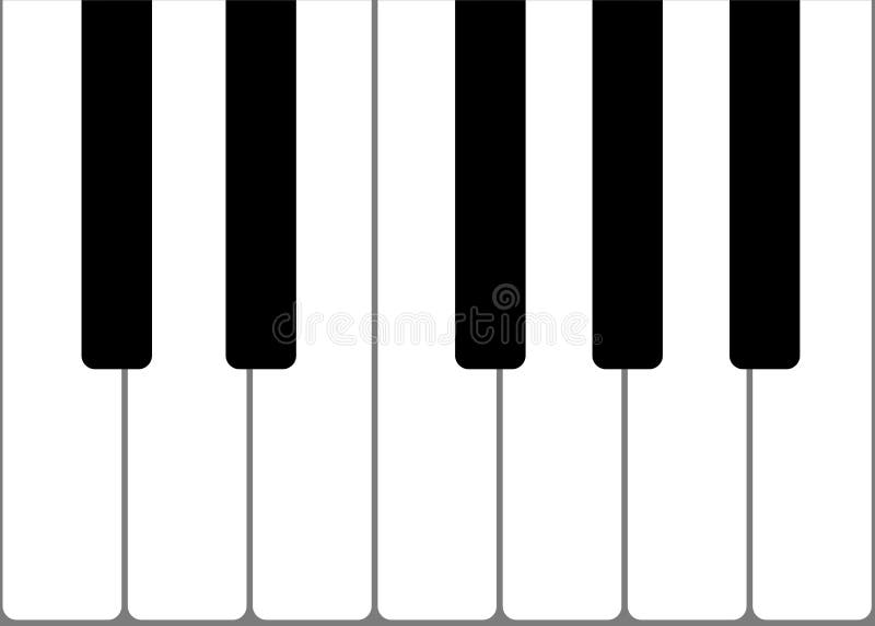 Coronel lamentar diseñador Teclado De Piano De Una Octava Stock de ilustración - Ilustración de  claves, instrumento: 218796203