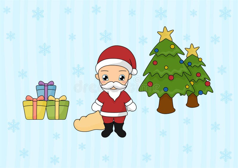 Ejemplo simple de Papá Noel lindo stock de ilustración Ejemplo simple de Papá Noel lindo stock de ilustración