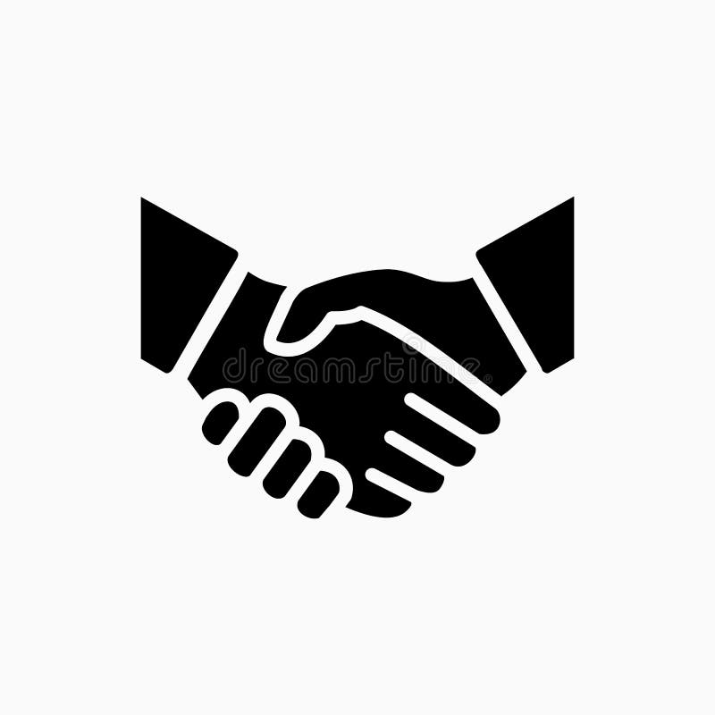 Ejemplo simple del vector del icono del apretón de manos El trato o el socio está de acuerdo