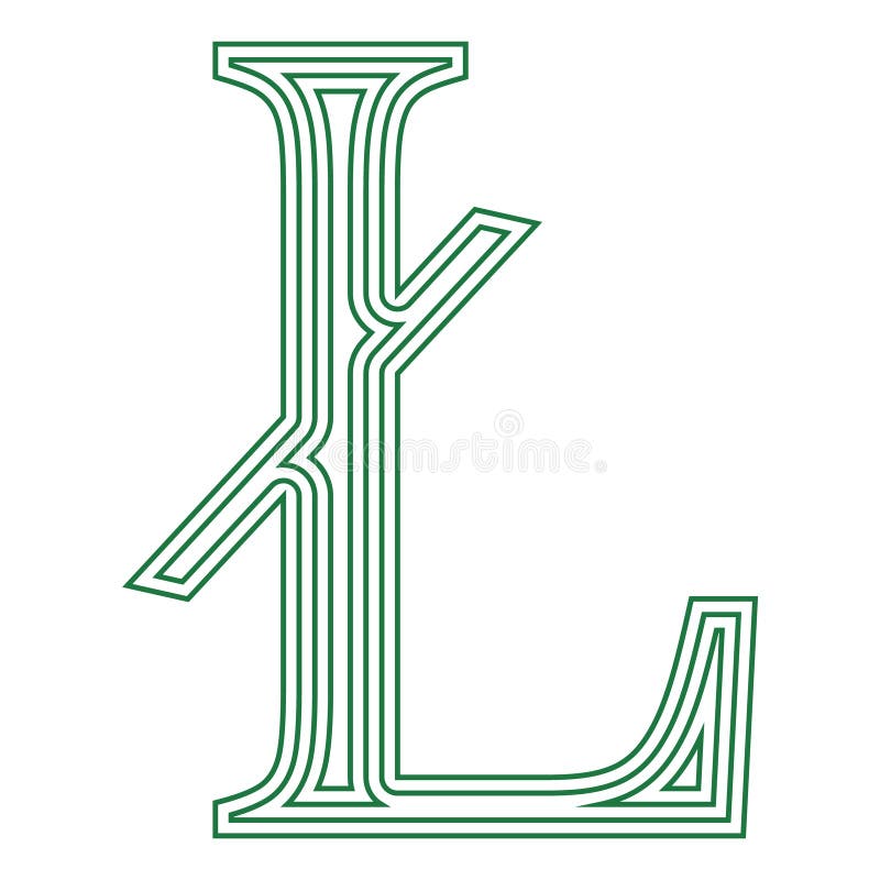 Ejemplo virtual del vector del icono del símbolo del cryptocurrency de Internet de Litecoin stock de ilustración Ejemplo virtual del vector del icono del símbolo del cryptocurrency de Internet de Litecoin stock de ilustración