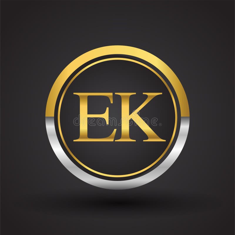 Initial EK Letter Linked Logo Business Vector Template. Creative