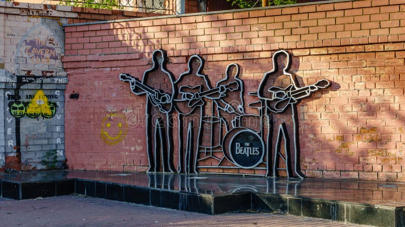 Ekaterinburg, Russia - June, 2018: Monument to The Beatles royalty free stock image Ekaterinburg, Russia - June, 2018: Monument to The Beatles royalty free stock image