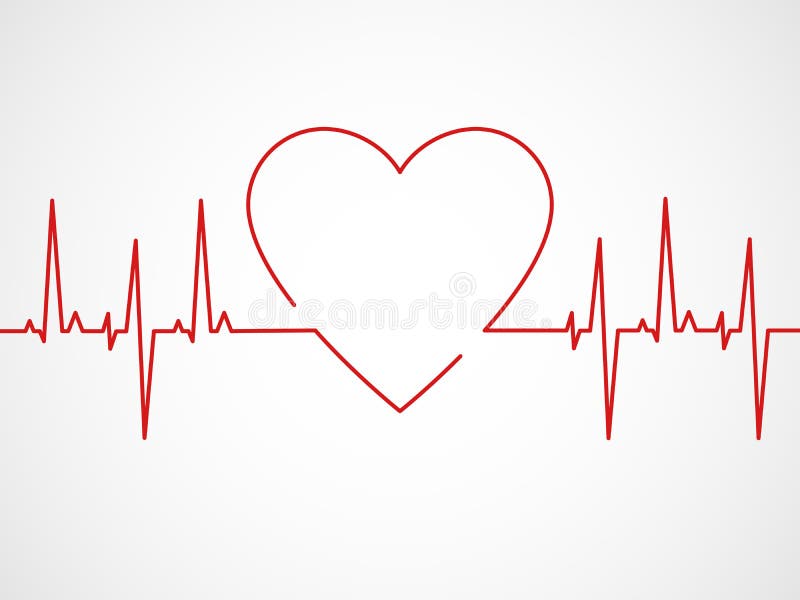 Ekg. monitor cu linie de dialog pentru bătăi cardiace cu ritm cardiac semnalizator electrocardiografic royalty free illustration