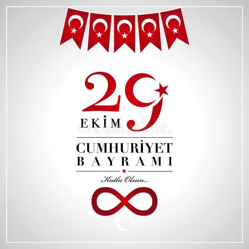 29 Ekim Cumhuriyet Bayrami 29 de Nationale Republiek van Oktober Dag o vector illustratie 29 Ekim Cumhuriyet Bayrami 29 de Nationale Republiek van Oktober Dag o vector illustratie