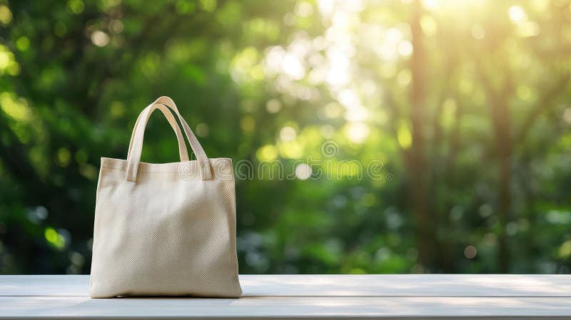 . Ekologiczna torba na plaży zdjęcia stock