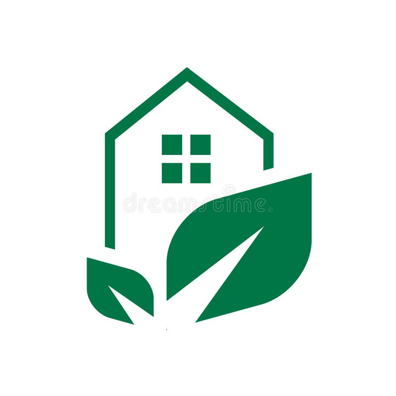 Ekologiczne ilustracje wektorowe logo budynków ilustracji