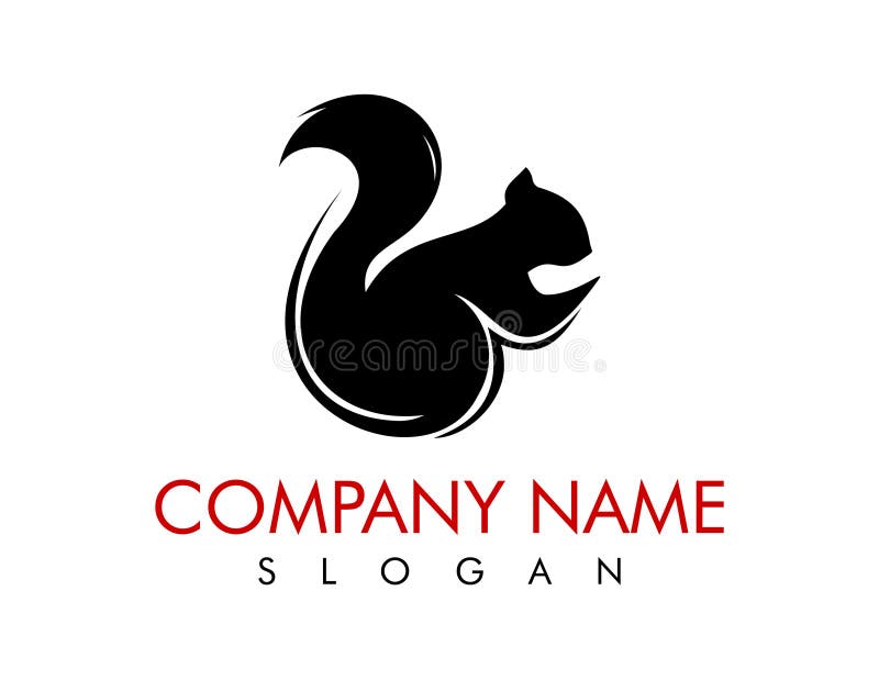 Squirrel vector logo with white bakground. Squirrel vector logo with white bakground