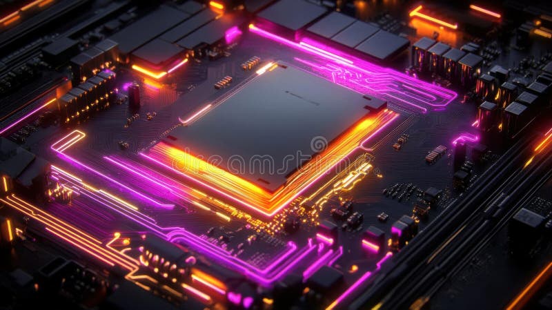 Eksploracja dynamicznych obwodów pozwala przyjrzeć się świecącej technologii płyt głównych ilustracji