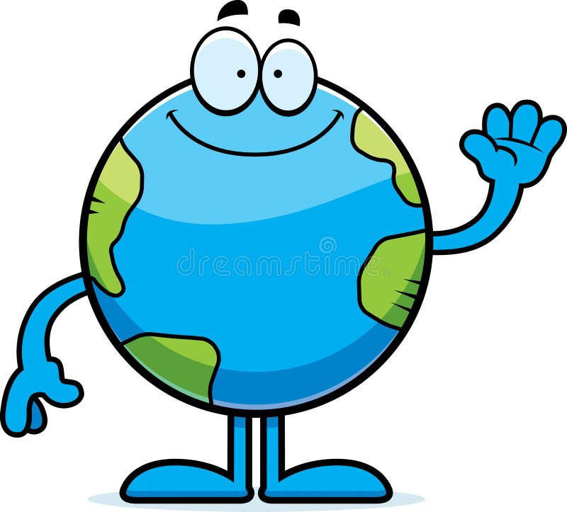 El agitar de la tierra de la historieta ilustración del vector El agitar de la tierra de la historieta ilustración del vector