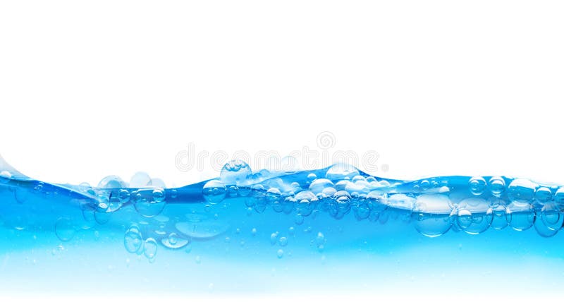 El agua burbujea superficie