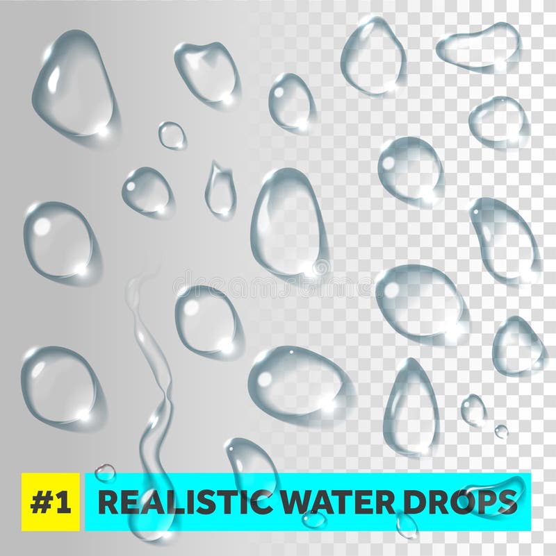 El agua clara pura cae el sistema realista ilustración del vector El agua clara pura cae el sistema realista ilustración del vector