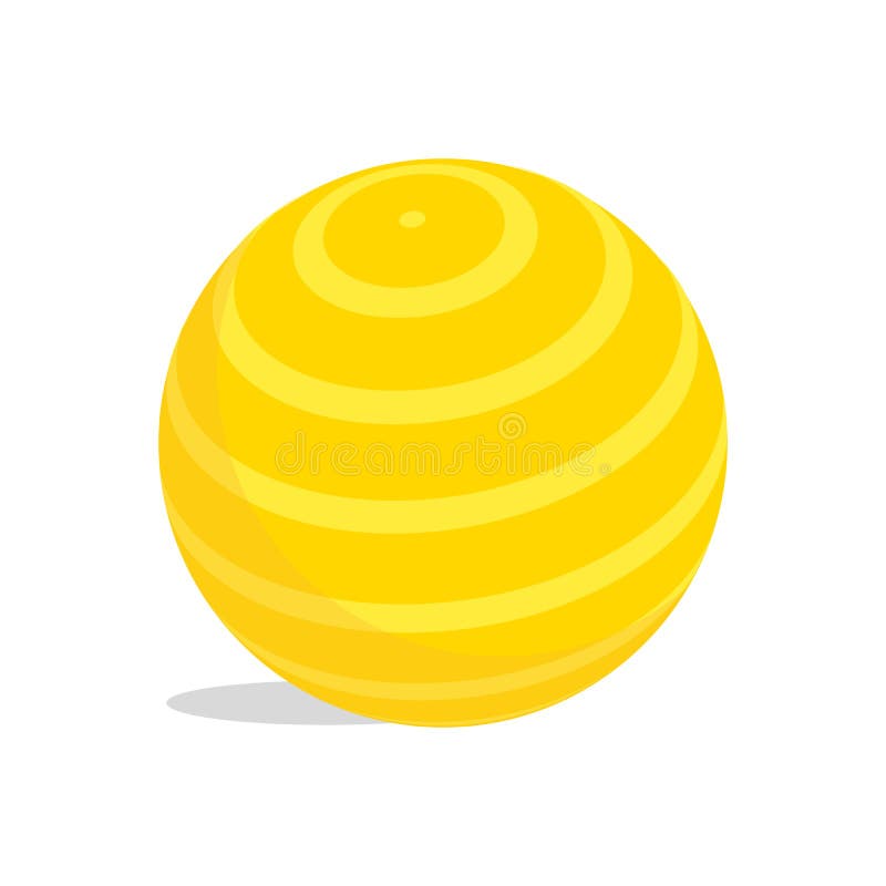 El amarillo embroma el ejemplo de la bola Aislado en blanco ilustración del vector El amarillo embroma el ejemplo de la bola Aislado en blanco ilustración del vector