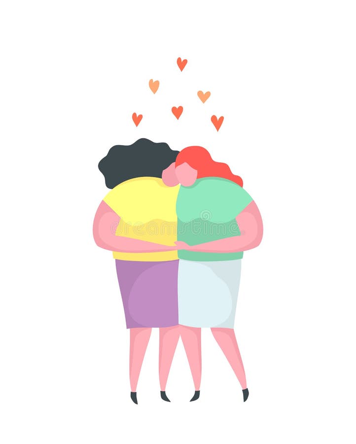El amor lesbiano junta besarse abrazando diseño plano homosexual stock de ilustración El amor lesbiano junta besarse abrazando diseño plano homosexual stock de ilustración