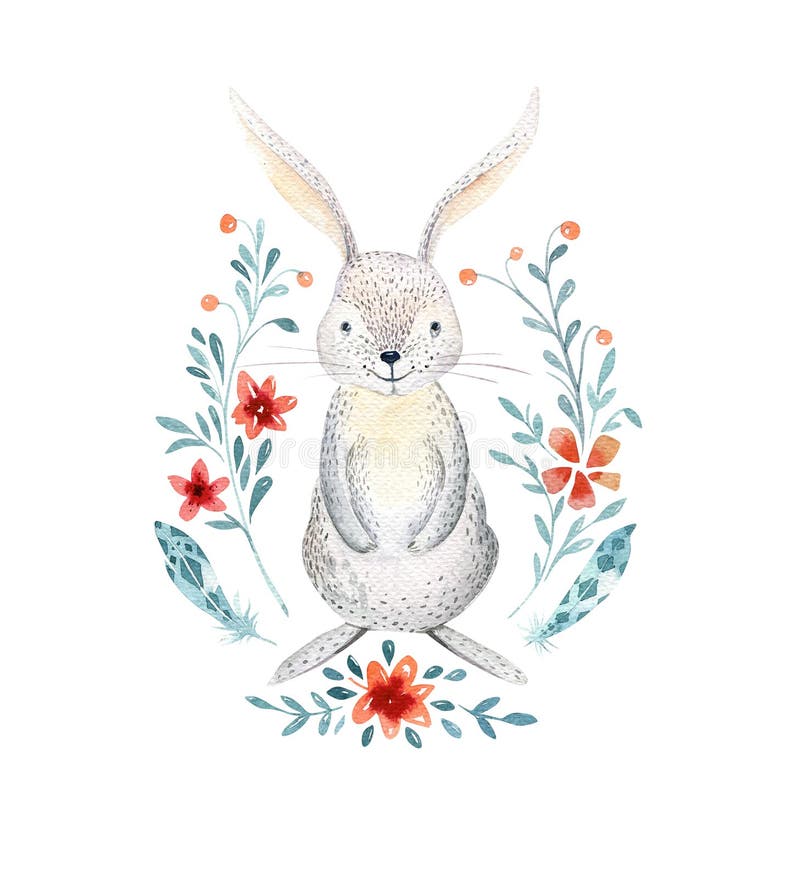 El animal lindo para la guardería, cuarto de niños del conejo del bebé aisló illu libre illustration El animal lindo para la guardería, cuarto de niños del conejo del bebé aisló illu libre illustration