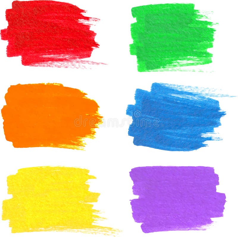 El arco iris brillante colorea manchas del marcador del vector stock de ilustración El arco iris brillante colorea manchas del marcador del vector stock de ilustración
