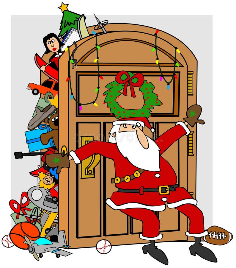 El armario relleno de Papá Noel