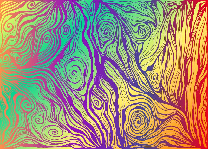 El arte colorido psicodélico agita textura decorativa Fondo creativo exhausto de la mano del vector Modelo trippy del extracto de ilustración del vector El arte colorido psicodélico agita textura decorativa Fondo creativo exhausto de la mano del vector Modelo trippy del extracto de ilustración del vector