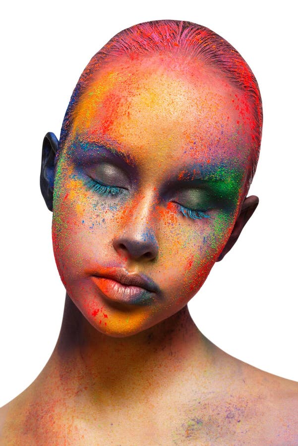El arte creativo de compone, retrato del primer del modelo de moda fotografía de archivo libre de regalías El arte creativo de compone, retrato del primer del modelo de moda fotografía de archivo libre de regalías