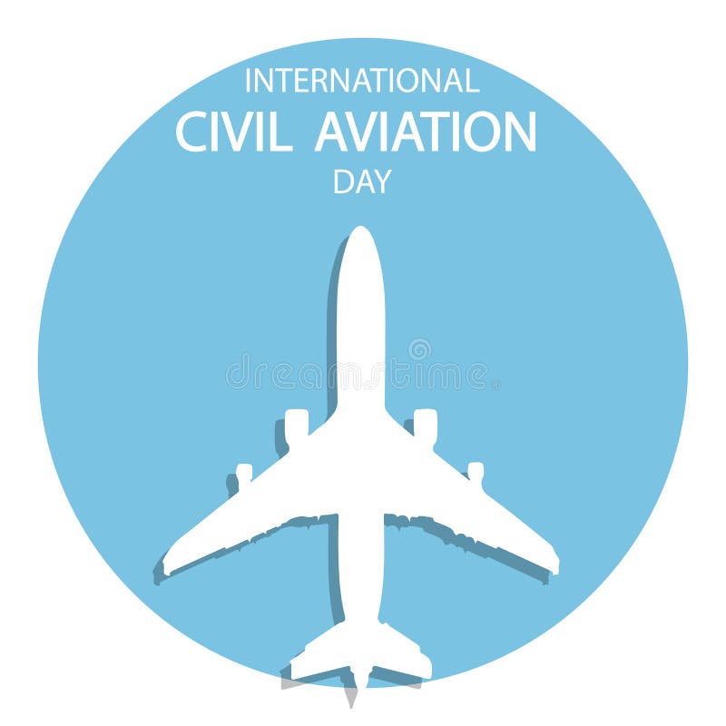 El Avión En El Cartel Del Día De La Aviación Civil Internacional  Ilustración del Vector - Ilustración de creativo, bandera: 230495322