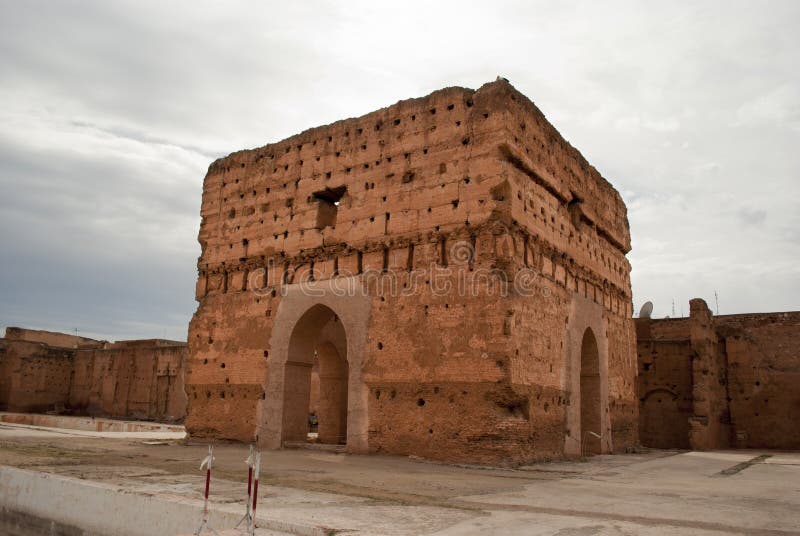 EL Badi Palace a Marrakesh immagine stock EL Badi Palace a Marrakesh immagine stock