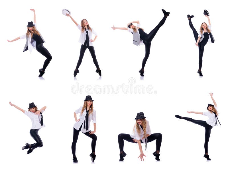 El Bailarín De La Mujer Que Baila Danzas Modernas Imagen de ...