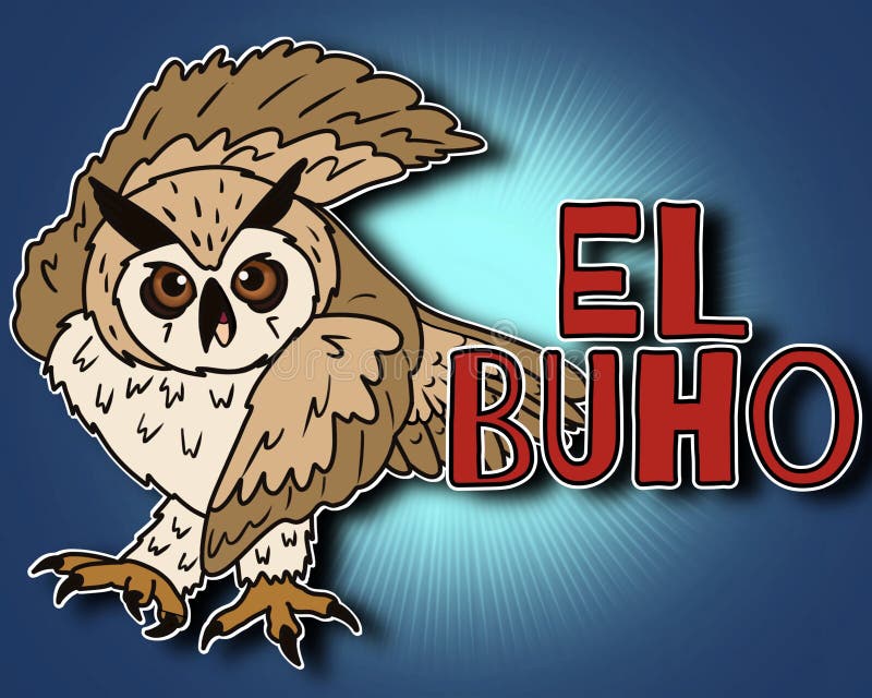 EL BUHO stock illustration. Illustration of spanish - 219132179