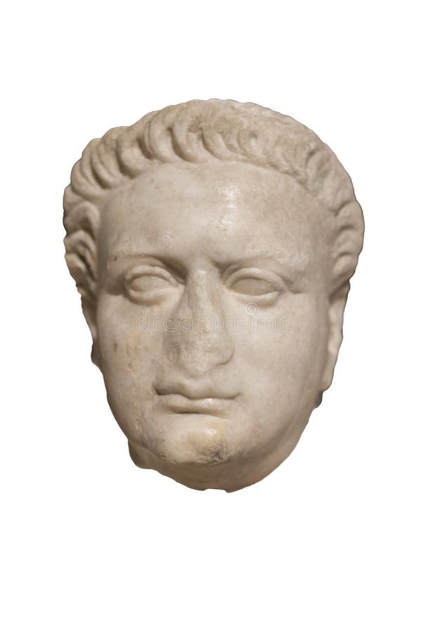 El busto de Domitian, aisló fotos de archivo El busto de Domitian, aisló fotos de archivo
