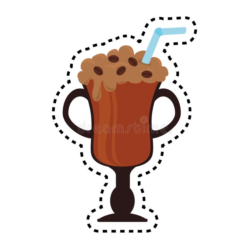 El café heló el icono delicioso libre illustration El café heló el icono delicioso libre illustration