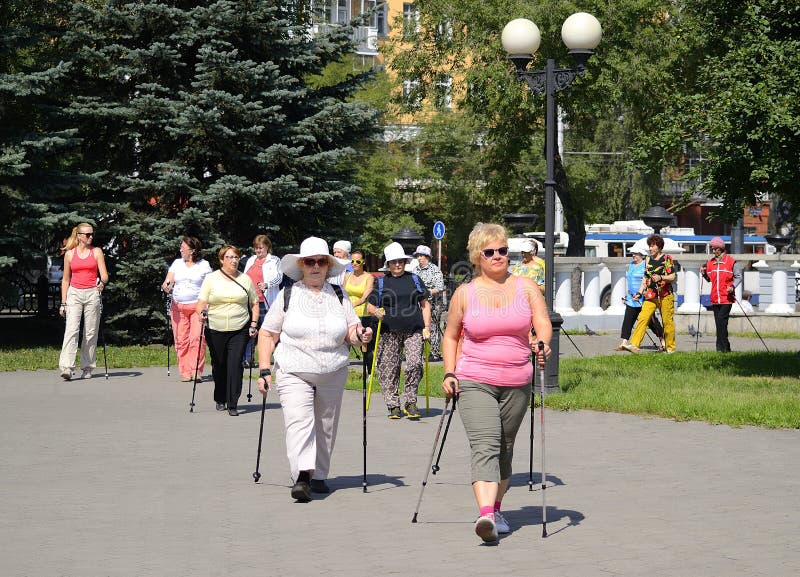 Marcha Nórdica foto de archivo
