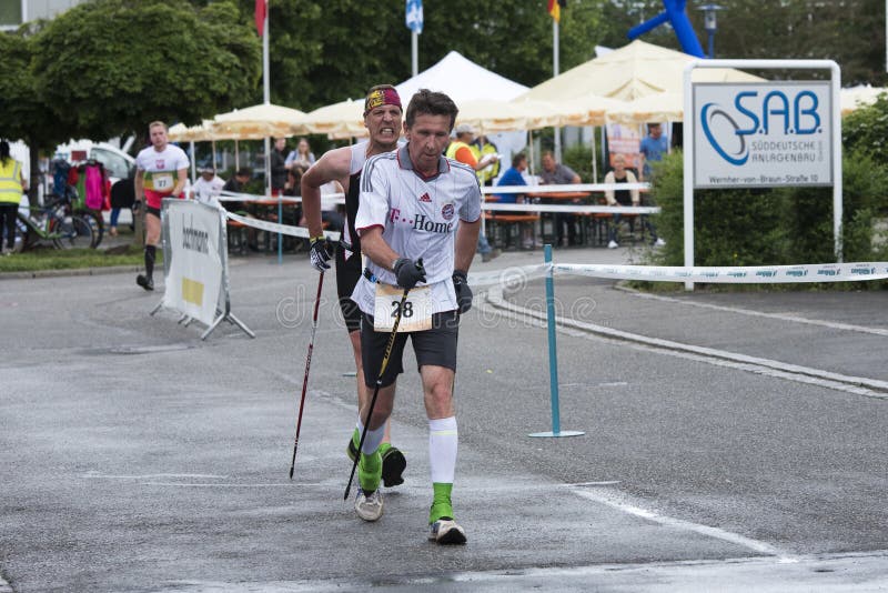 El caminar nórdico foto de archivo libre de regalías