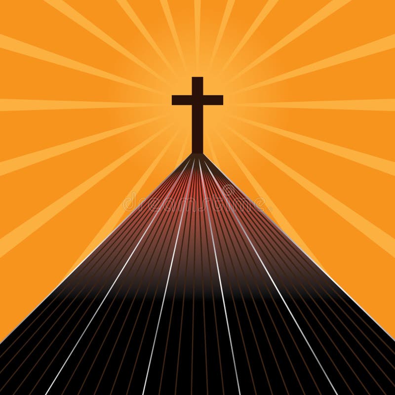 El camino de la cruz ilustración del vector El camino de la cruz ilustración del vector
