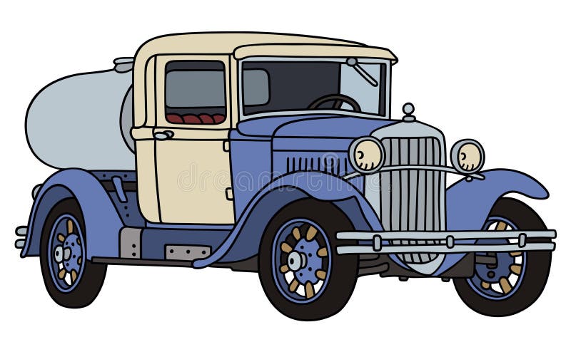 El camión del tanque de la lechería del vintage ilustración del vector El camión del tanque de la lechería del vintage ilustración del vector