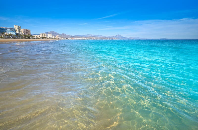 El Campello Beach Muchavista Playa Alicante Stock Image - Image of ...
