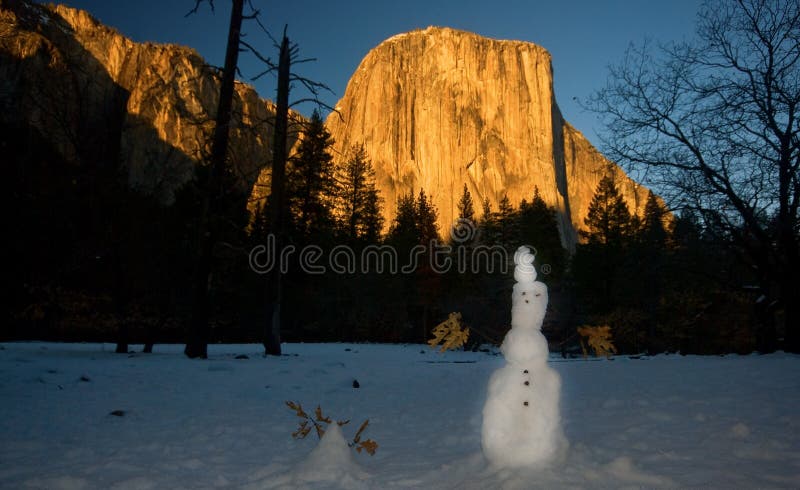 El Capitan and snowman