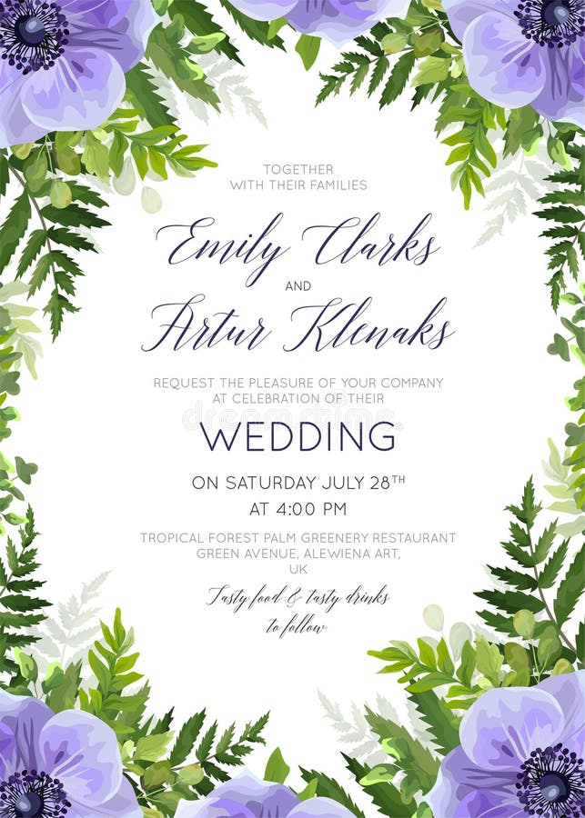 El casarse floral invita, diseño de tarjeta de la invitación con el wate elegante stock de ilustración El casarse floral invita, diseño de tarjeta de la invitación con el wate elegante stock de ilustración