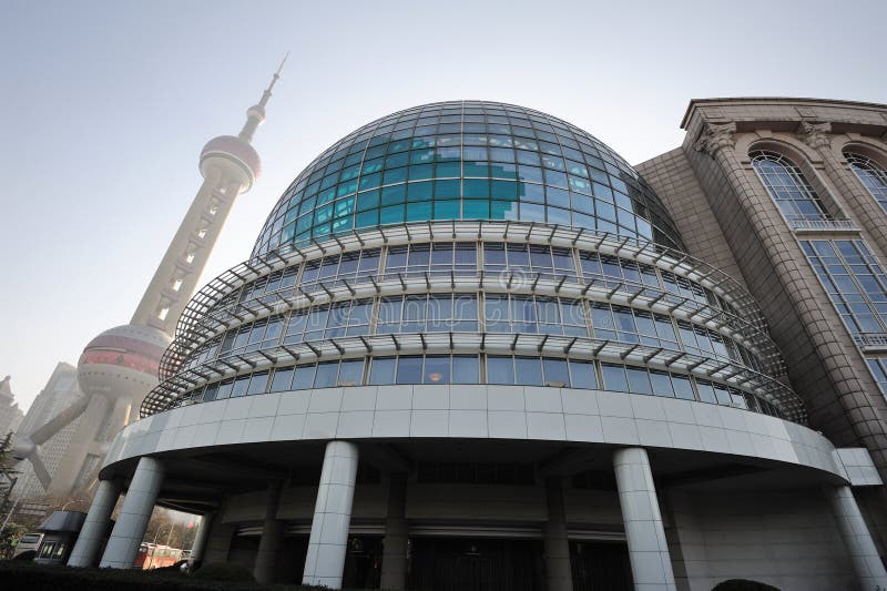 Centro de convenio internacional de Shangai imagen de archivo Centro de convenio internacional de Shangai imagen de archivo
