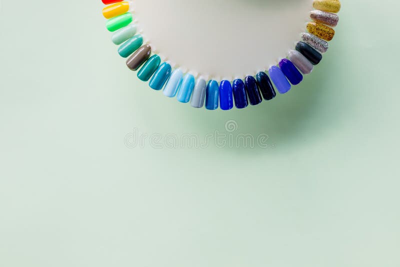 El color del polaco para la manicura Diseño para uñas clavo de testador polaco Manicura de la moda Laca de gel brillante Femenino
