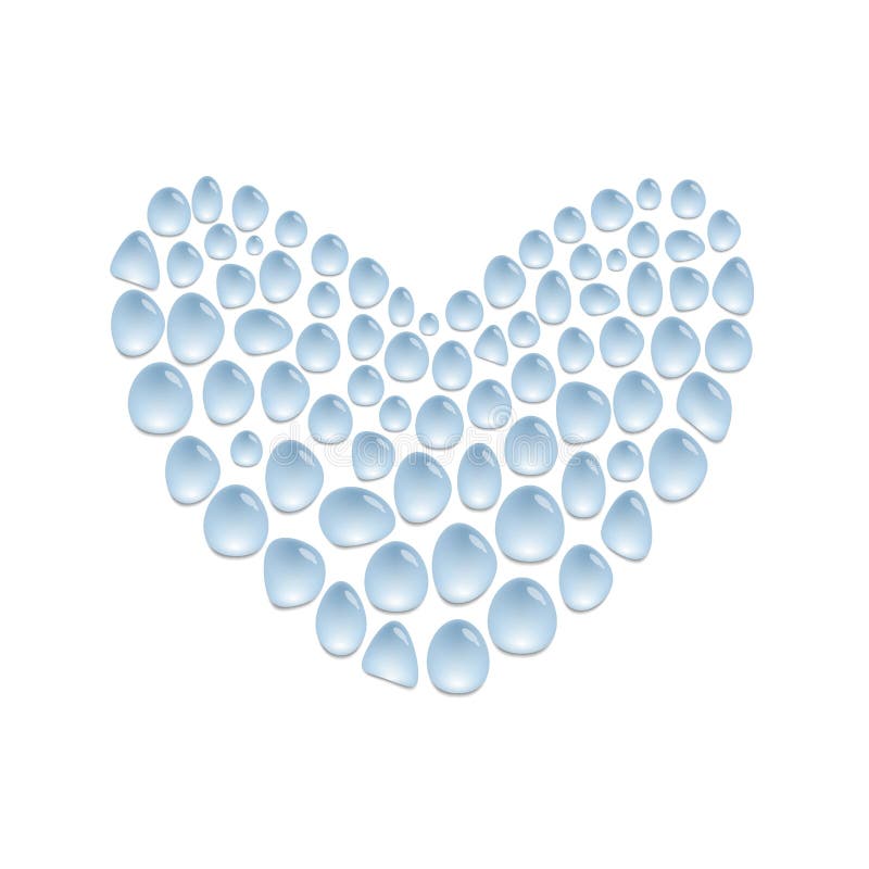 El corazón hecho del agua cae en la superficie, concepto del ejemplo del amor, forma del corazón stock de ilustración El corazón hecho del agua cae en la superficie, concepto del ejemplo del amor, forma del corazón stock de ilustración