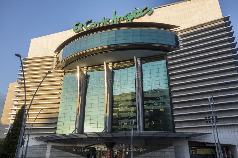 View of the El Corte Ingles department store under construction for the  upcoming outlet opening Stock Photo - Alamy