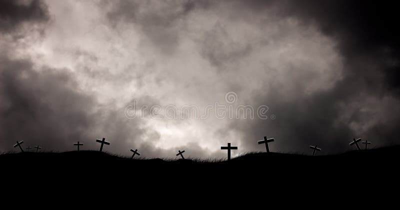 Cruces En Cementerio De Los Sepulcros Imagen de archivo - Imagen de