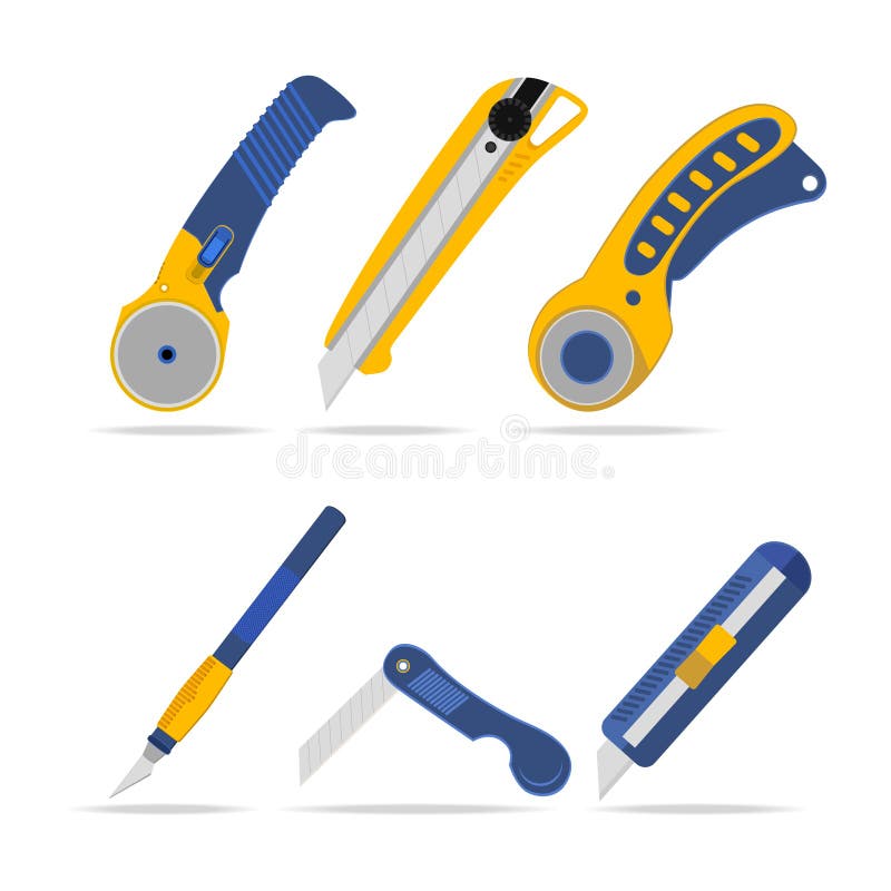 Cortador De Papel, Tabla De Cortar El Pan Del Cortador, Cuchillo Del Arte  Stock de ilustración - Ilustración de toolbox, azul: 49418327