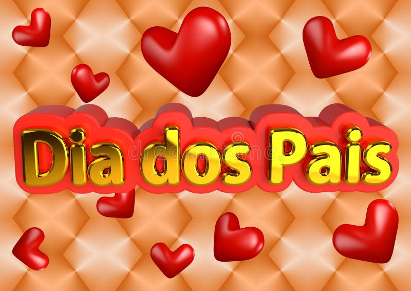 El Día De Padre Feliz En Texto Portugués Con El Fondo Abstracto Sello  Promocional Brasileño Stock de ilustración - Ilustración de padres, amor:  151219695