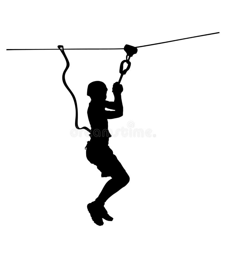El deportista extremo tomó abajo con la cuerda Silueta del vector del hombre que sube stock de ilustración El deportista extremo tomó abajo con la cuerda Silueta del vector del hombre que sube stock de ilustración