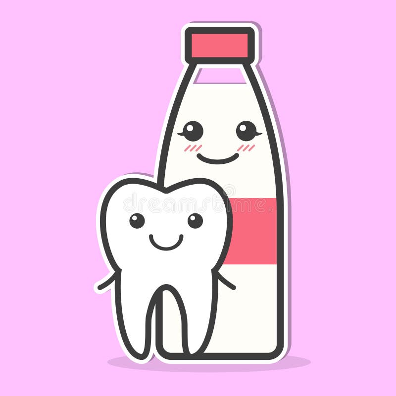 El diente y la leche son amigos libre illustration El diente y la leche son amigos libre illustration