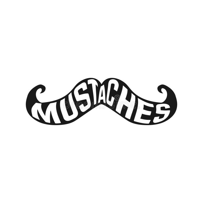El diseño creativo de silueta de los bigotes con el interior del texto aisló negro en el fondo blanco libre illustration El diseño creativo de silueta de los bigotes con el interior del texto aisló negro en el fondo blanco libre illustration