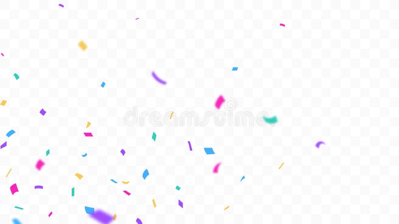 El diseño de las celebraciones del colorido Confetti en caída aislado en un fondo transparente libre illustration