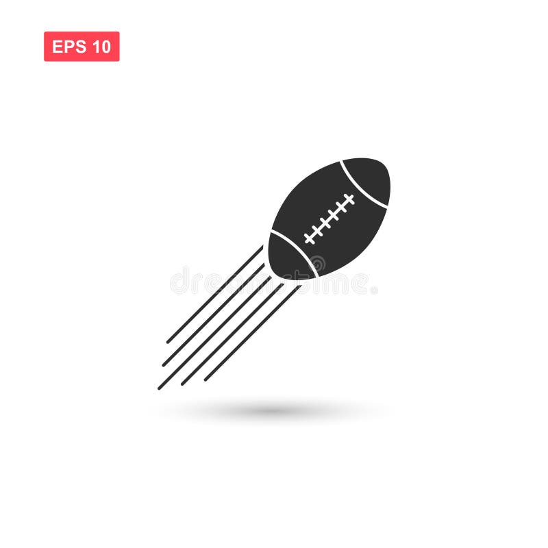 El diseño del icono del vector de la bola del fútbol americano aisló stock de ilustración El diseño del icono del vector de la bola del fútbol americano aisló stock de ilustración