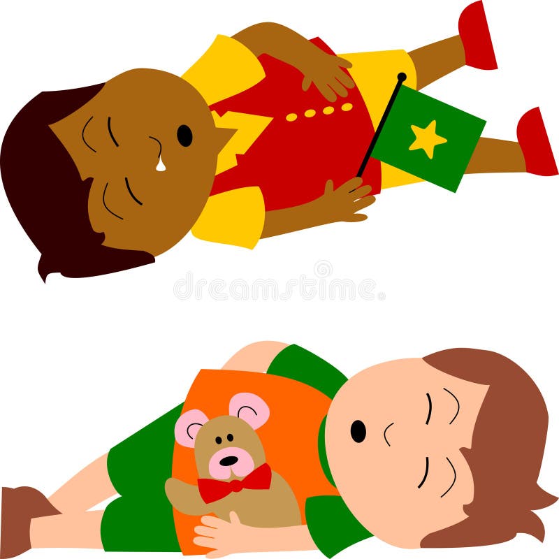 El dormir de los cabritos stock de ilustración El dormir de los cabritos stock de ilustración