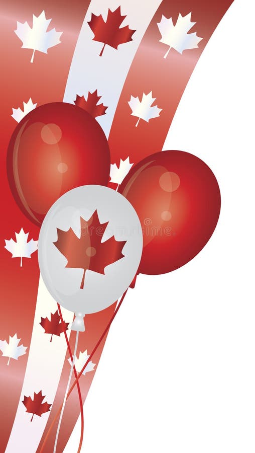 El día feliz de Canadá hincha la ilustración stock de ilustración El día feliz de Canadá hincha la ilustración stock de ilustración